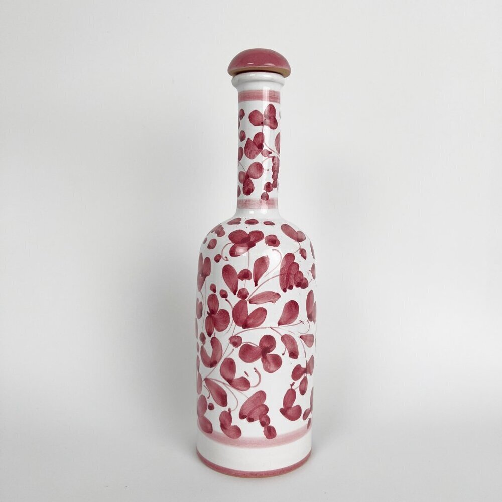 Rare Vintage Starbucks Barista Hand Painted Floral Bottle Cork Cap Lid Rustic